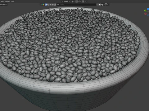 Chia Seeds Bowl 3D Model