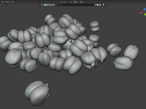 Chickpea pile 3D मॉडल