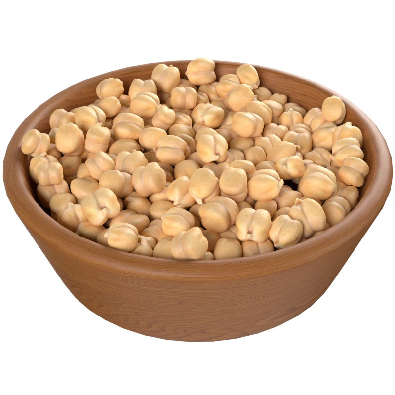 Chickpeas Bowl 3D Model .c4d .max .obj .3ds .fbx .stl .blend 