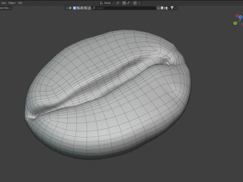 Gr&atilde;o de caf&eacute; v2 Modelo 3D