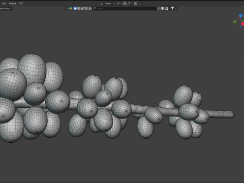 Coffee bean stem 3Dモデル