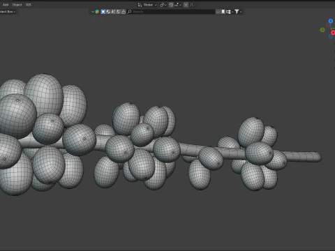 Coffee bean stem 3D Model