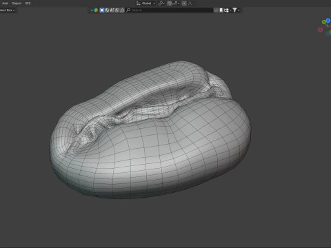 Coffee bean v1 3D Model