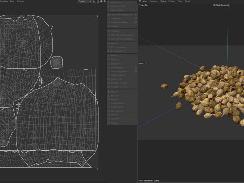 Coriander seed pile 3D Model