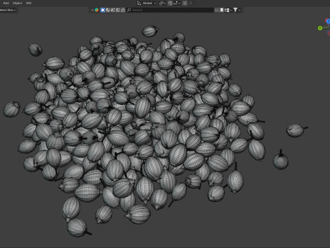 Coriander seed pile 3D Model