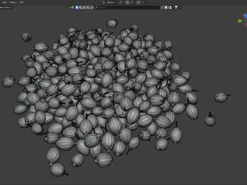 Pilha de sementes de coentro Modelo 3D