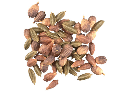 Dried cadamom fruit pile Modelo 3D