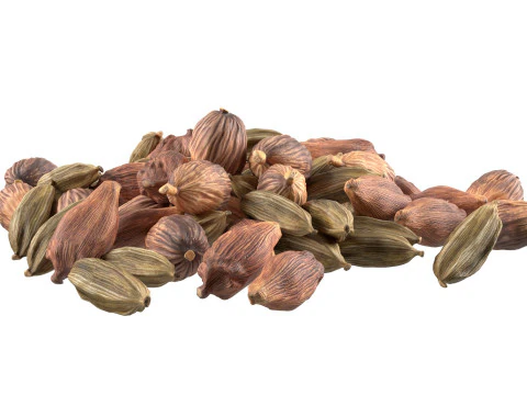 Dried cadamom fruit pile 3D Model