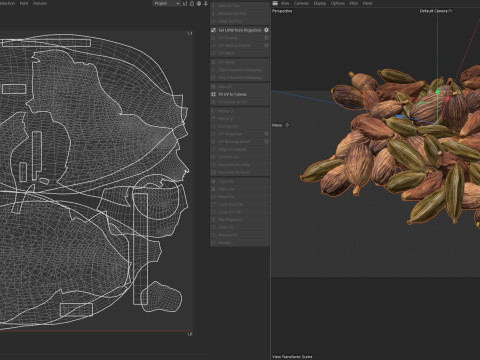 Dried cadamom fruit pile Modelo 3D