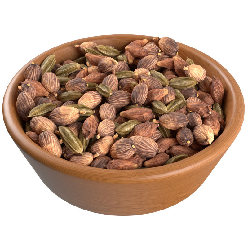 Dried cardamom fruit bowl Modelo 3D .c4d .max .obj .3ds .fbx .stl .blend
