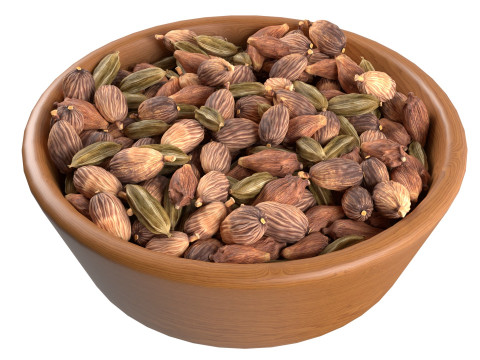 Dried cardamom fruit bowl Modelo 3D