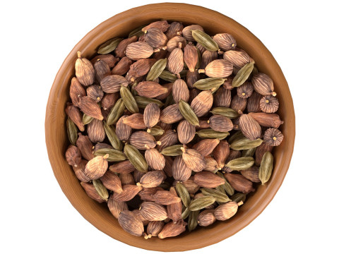 Dried cardamom fruit bowl Modelo 3D