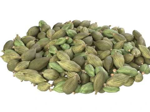 Kurutulmuş yeşil kakule kase 3D Model