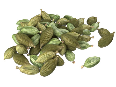 Dried green cardamom pile Model 3D