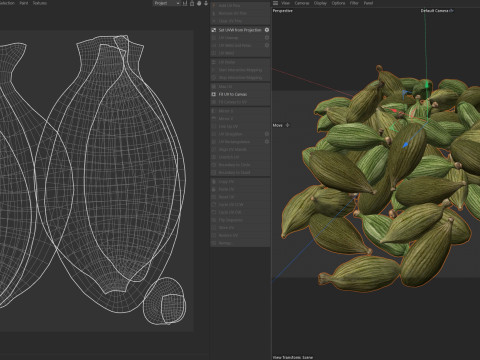 Dried green cardamom pile 3D 模型