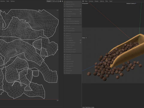 Dried peppercorn balck scoop 3D Model
