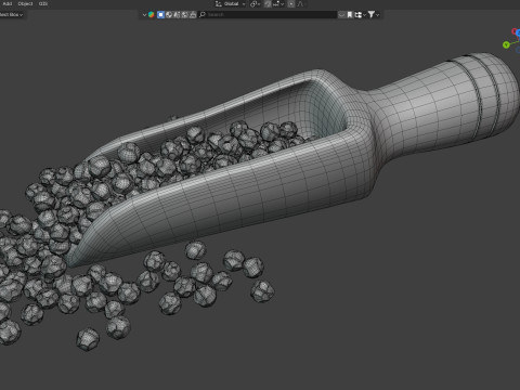 Dried peppercorn balck scoop Modelo 3D