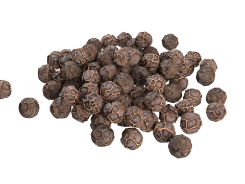 Dried peppercorn black pile Modello 3D