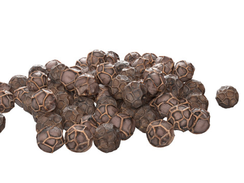 Dried peppercorn black pile Modello 3D