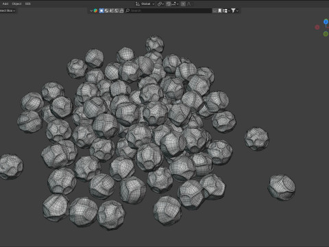 Dried peppercorn black pile Modello 3D