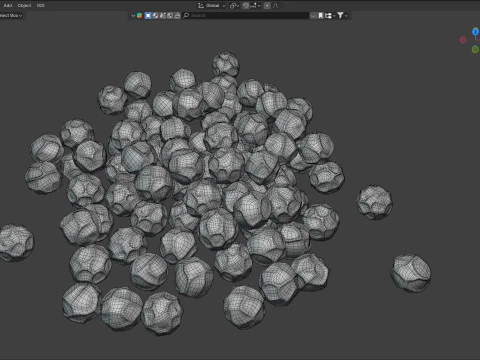 Dried peppercorn black pile 3D Model