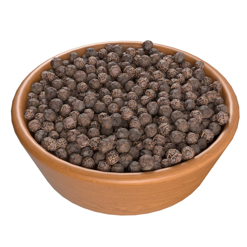 Dry peppercorn black bowl 3D Model .c4d .max .obj .3ds .fbx .stl .blend 