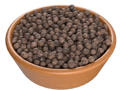 Dry peppercorn black bowl Model 3D