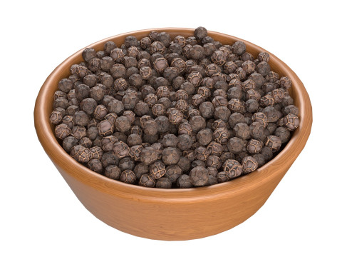 Dry peppercorn black bowl Modello 3D
