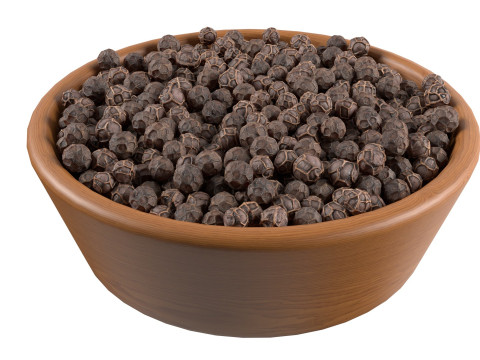 Dry peppercorn black bowl Modello 3D