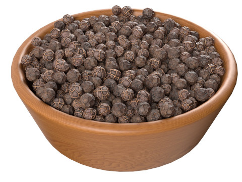 Dry peppercorn black bowl Modello 3D