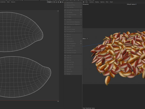 Flax Seed Pile 3D Model