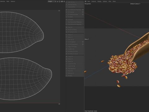 Flax Seed Scoop 3D Model