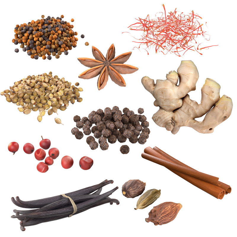 Spice Collection v2 3D 모델 .c4d .max .obj .3ds .fbx .stl .blend