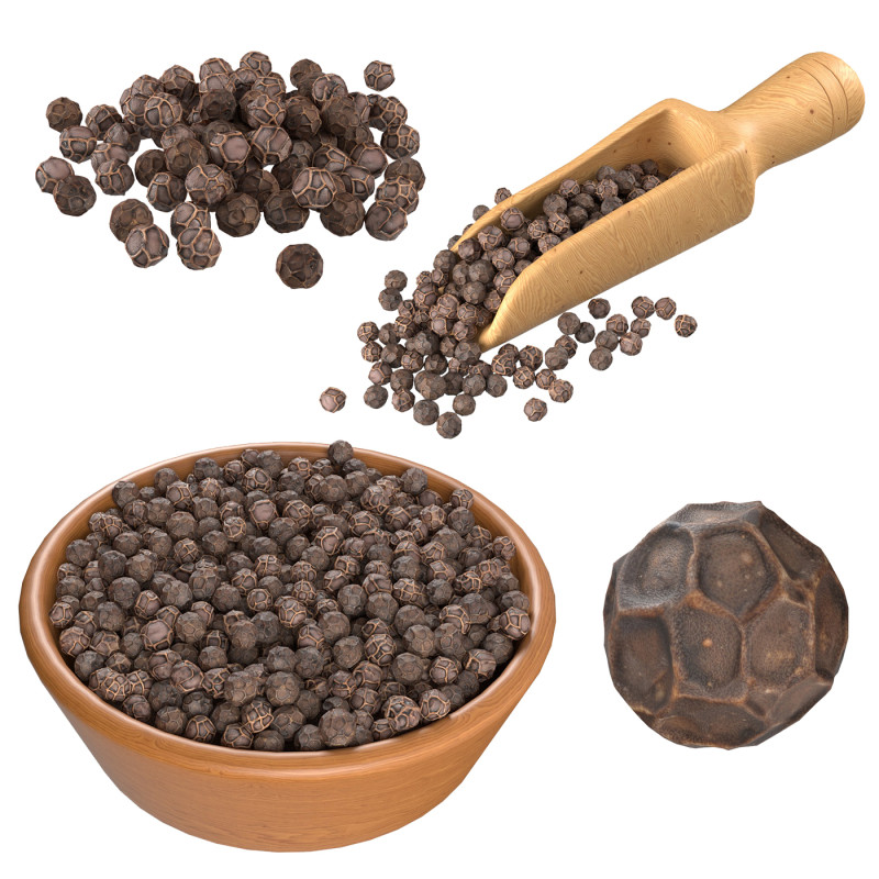 Dried Peppercorn Collection 3D 모델 .c4d .max .obj .3ds .fbx .stl .blend