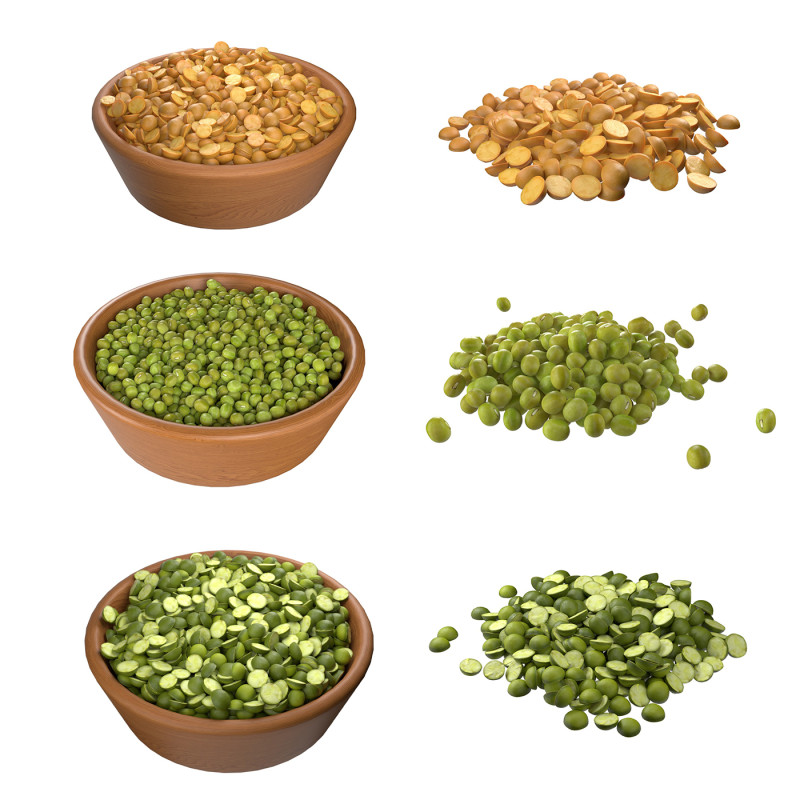 Pea and Mung beans collection 3D Модель .c4d .max .obj .3ds .fbx .stl .blend