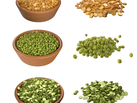 Pea and Mung beans collection Modèle 3D