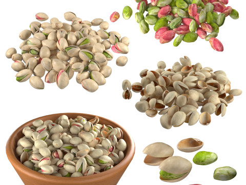 Pistachios Nuts collection 3D Model