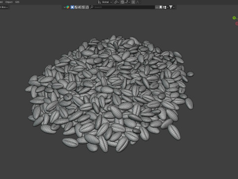 Wheat grain pile 3D Model