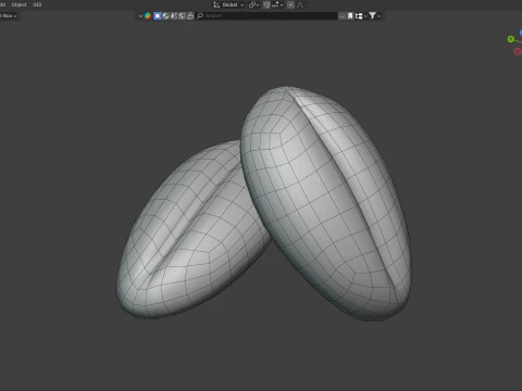 Biji gandum Model 3D