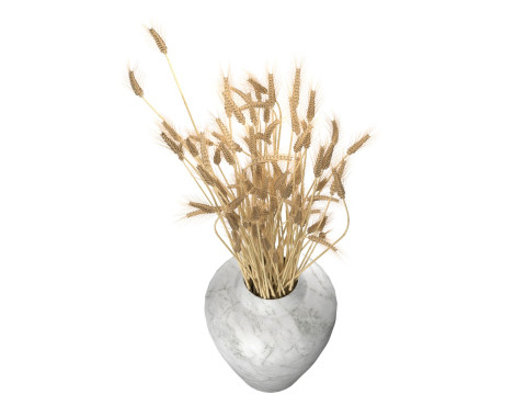 Wheat vase 2 Modèle 3D
