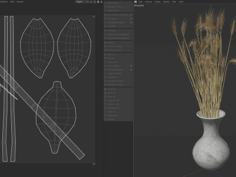 Wheat vase 3 3D Модель
