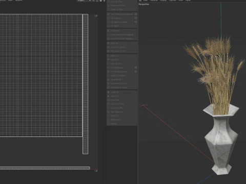 Wheat vase 4 3D Model