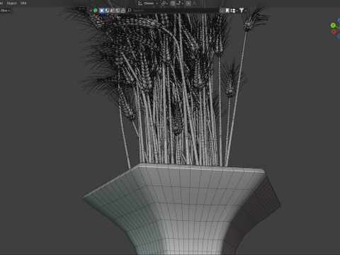 Wheat vase 4 Modelo 3D