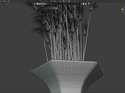 Wheat vase 4 3D Model