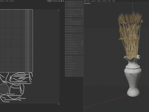 Wheat vase 5 3D 模型