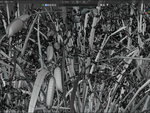Dried field section 3D 模型