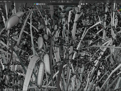 Висохла польова ділянка 3D Модель