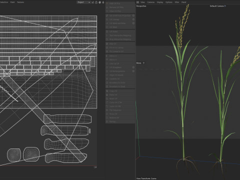 Green rice stalk Modelo 3D