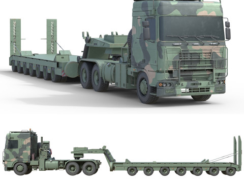 DAF Tropco Truck with Trolley Modelo 3D