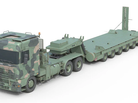 DAF Tropco Truck with Trolley 3D Model